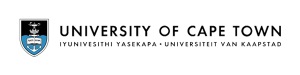 University of Cape Town logo with a crest on the left and the 'University of Cape Town' wordmark to the right, including transliterations of the name beneath.
